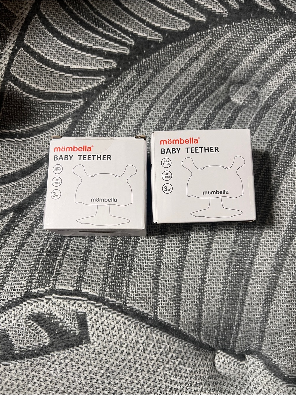 2 Baby Teether - Gentle Silicone Soother